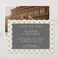 Elegantes Schwarz-weißes Line Art Wedding Foto