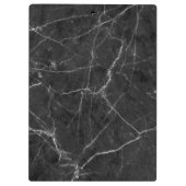 Elegantes Schwarz-weißes Marmormuster beruflich Klemmbrett (Rückseite)