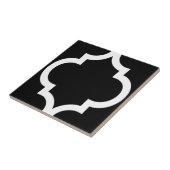 Elegantes, schwarz-weißes, marokkanisches Quarrefo Fliese (Seite)