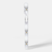 Elegantes Schwarz-weißes Monogramm Case-Mate iPhone Hülle (Rückseite / Links)