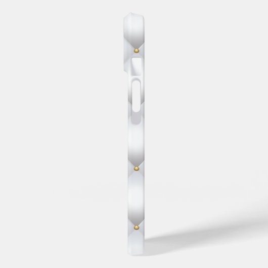 Elegantes Schwarz-weißes Monogramm Case-Mate iPhone Hülle (Rückseite / Links)