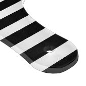 Elegantes Schwarz-weißes Monogramm Personalisiert Schneidebrett (Ecke)