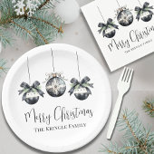 Elegantes Schwarz-weißes Party Pappteller