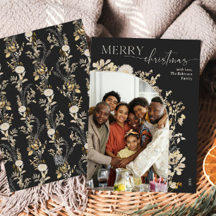Elegantes Schwarz-weißes Script 1 Foto Weihnachten