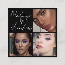 Elegantes Schwarz-weißes Script 3 Foto Makeup