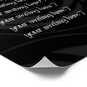 Elegantes schwarz-weißes Segeldiagramm Poster (Ecke)