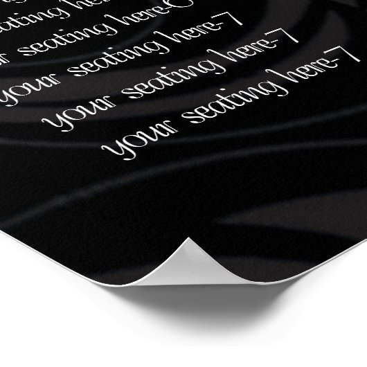 Elegantes schwarz-weißes Segeldiagramm Poster (Ecke)