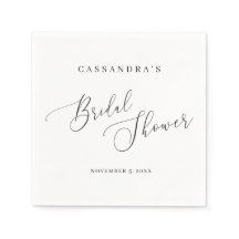 Elegantes Schwarz-weißes Skript Einfaches Brautpar