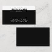 Elegantes, Schwarz-weißes und modernes Template Visitenkarte (Vorne/Hinten)
