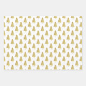 Elegantes Schwarz-weißes Weihnachtsbaumgeschenk Geschenkpapier Set (Vorderseite 3)