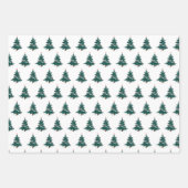 Elegantes Schwarz-weißes Weihnachtsbaumgeschenk Wr Geschenkpapier Set (Vorderseite 2)