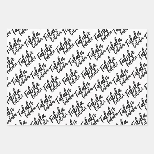 Elegantes Schwarz-weißes Weihnachtsgeschenk Geschenkpapier Set (Vorderseite)