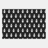 Elegantes Schwarz-weißes Weihnachtsgeschenk Geschenkpapier Set (Vorderseite 3)