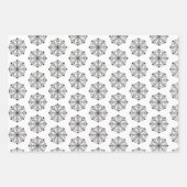 Elegantes Schwarz-weißes Weihnachtsgeschenk-Muster Geschenkpapier Set (Vorderseite 3)