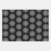 Elegantes Schwarz-weißes Weihnachtsgeschenk-Muster Geschenkpapier Set (Vorderseite 2)