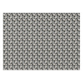 Elegantes Schwarz-weißes Weihnachtsgeschmack Tischdecke (Vorderseite (Horizontal))