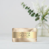 Elegantes Schwarzer Text Gold-on-Gold-Design Visitenkarte (Stehend Vorderseite)