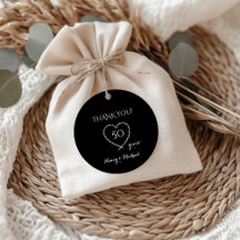 Elegantes Schwarzes 50 Jahre Jubiläum mit Kranz