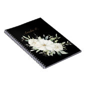 Elegantes schwarzes Aquarell-Notebook Notizblock (Rechte Seite)
