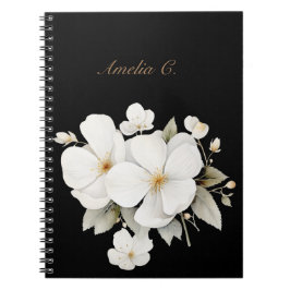 Elegantes schwarzes Aquarell-Notebook Notizblock