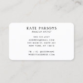 Elegantes Schwarzes auf dem Schwarzen Schmetterlin Visitenkarte (Rückseite)