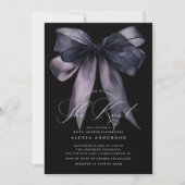 Elegantes Schwarzes Basteln des Knoten Brautparty Einladung (Vorderseite)