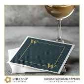 Elegantes Schwarzes Bellinzona Mit Monogramm Serviette