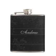 Elegantes Schwarzes blühen Monogramm