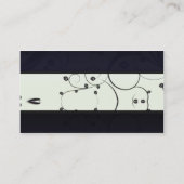 Elegantes schwarzes Blumenhochzeitsgeschenk Visitenkarte (Rückseite)