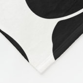 Elegantes schwarzes Blumenmuster Fleecedecke (Ecke)