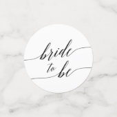 Elegantes Schwarzes Brautparty Konfetti (Klein Vorderseite)