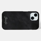 Elegantes schwarzes Chalkboard mit Namen Case-Mate iPhone Hülle (Rückseite (Horizontal))