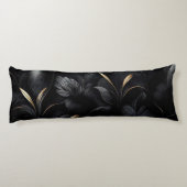 Elegantes Schwarzes Design Seitenschläferkissen (Rückseite)