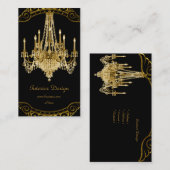 Elegantes, schwarzes Design Visitenkarte (Vorne/Hinten)