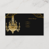 Elegantes, schwarzes Design Visitenkarte (Rückseite)