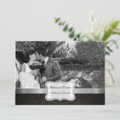 Elegantes schwarzes einladung (Stehend Vorderseite)