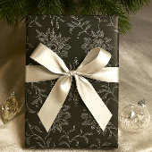 Elegantes schwarzes, florales dunkles Wrapping Pap Geschenkpapier