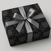 Elegantes schwarzes, florales dunkles Wrapping Pap Geschenkpapier