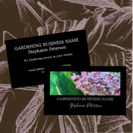 Elegantes Schwarzes Foto Visitenkarte