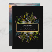 Elegantes Schwarzes Foto Wasserfarbe S Save The Date (Vorne/Hinten)