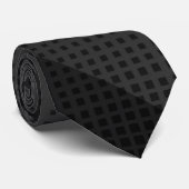 Elegantes schwarzes geometrisches Muster Krawatte (Gerollt)