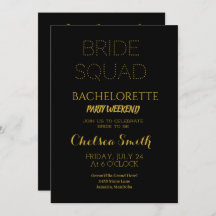 Elegantes Schwarzes & Gold Bachelorette - Details