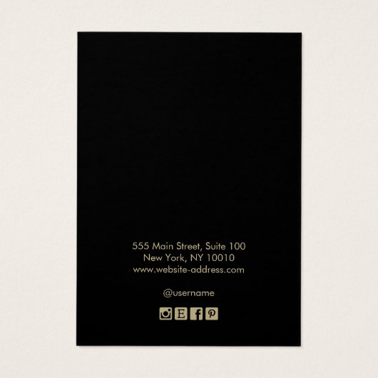 Elegantes Schwarzes Gold Border Earring Juwelry Di (Rückseite)