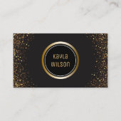 Elegantes schwarzes Gold des Visitenkarte (Vorderseite)