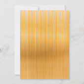 Elegantes schwarzes Gold extravagante Hochzeitsein Einladung (Rückseite)