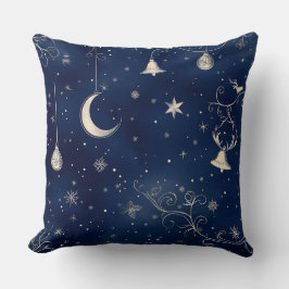 Elegantes Schwarzes & Gold & Grün & Rotes Weihnach Kissen