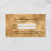 Elegantes Schwarzes Gold Imitat Glitzer Marmor Mon Terminkarte (Rückseite)