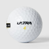 Elegantes Schwarzes Gold individuell anpassbares M Golfball (Logo)