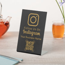 Elegantes schwarzes Gold-Instagram-Geschäftsdispla