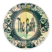 Elegantes Schwarzes Gold Keramikknauf (Vorderseite)